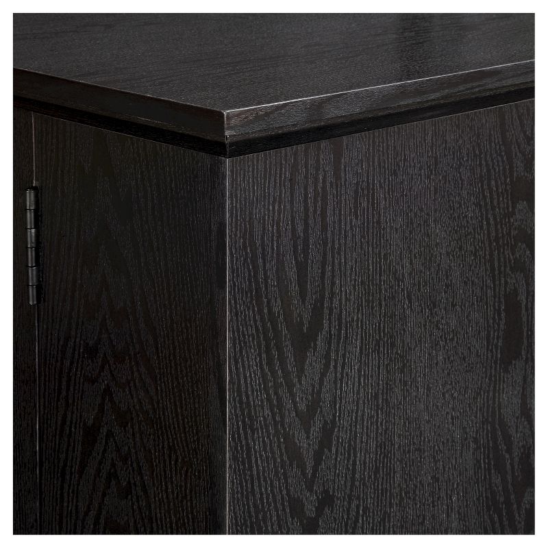 Modern Media Storage Doors TV Stand for TVs up to 65" Black - Saracina Home