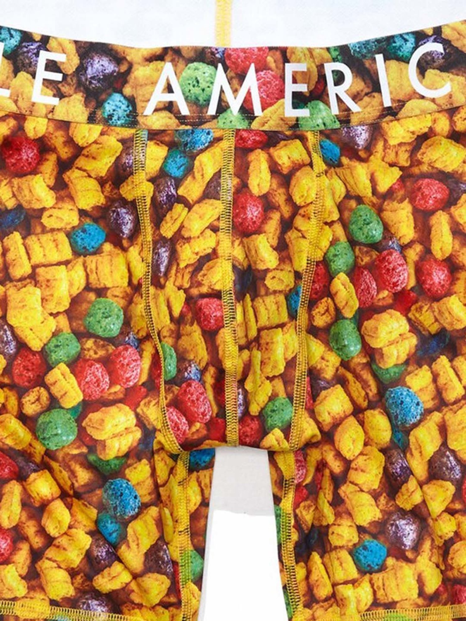 American Eagle Yellow Graphic Print Trunks