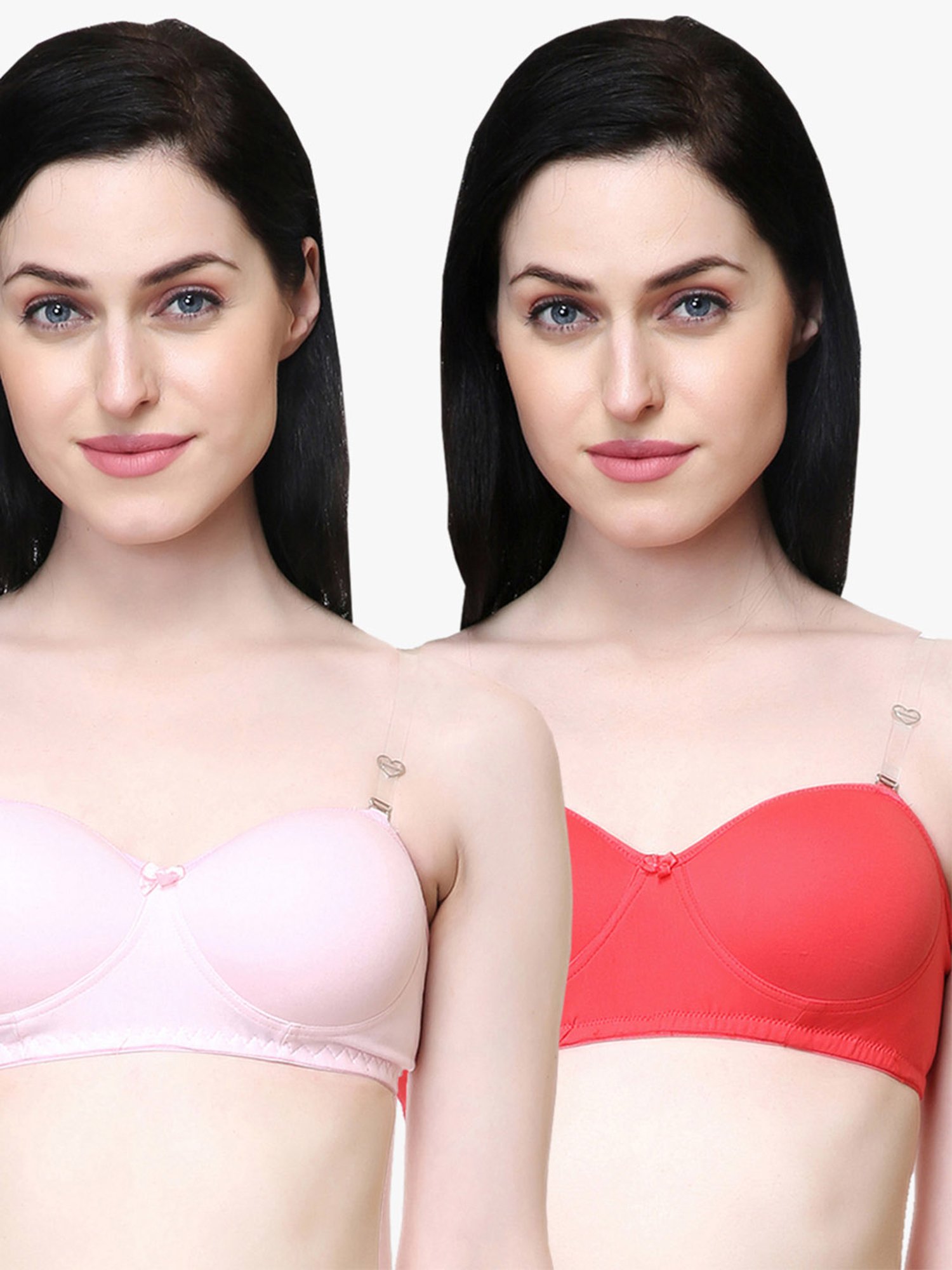 Lady Lyka Multicolor Non Wired Padded T-Shirt Bra (Pack Of 2)