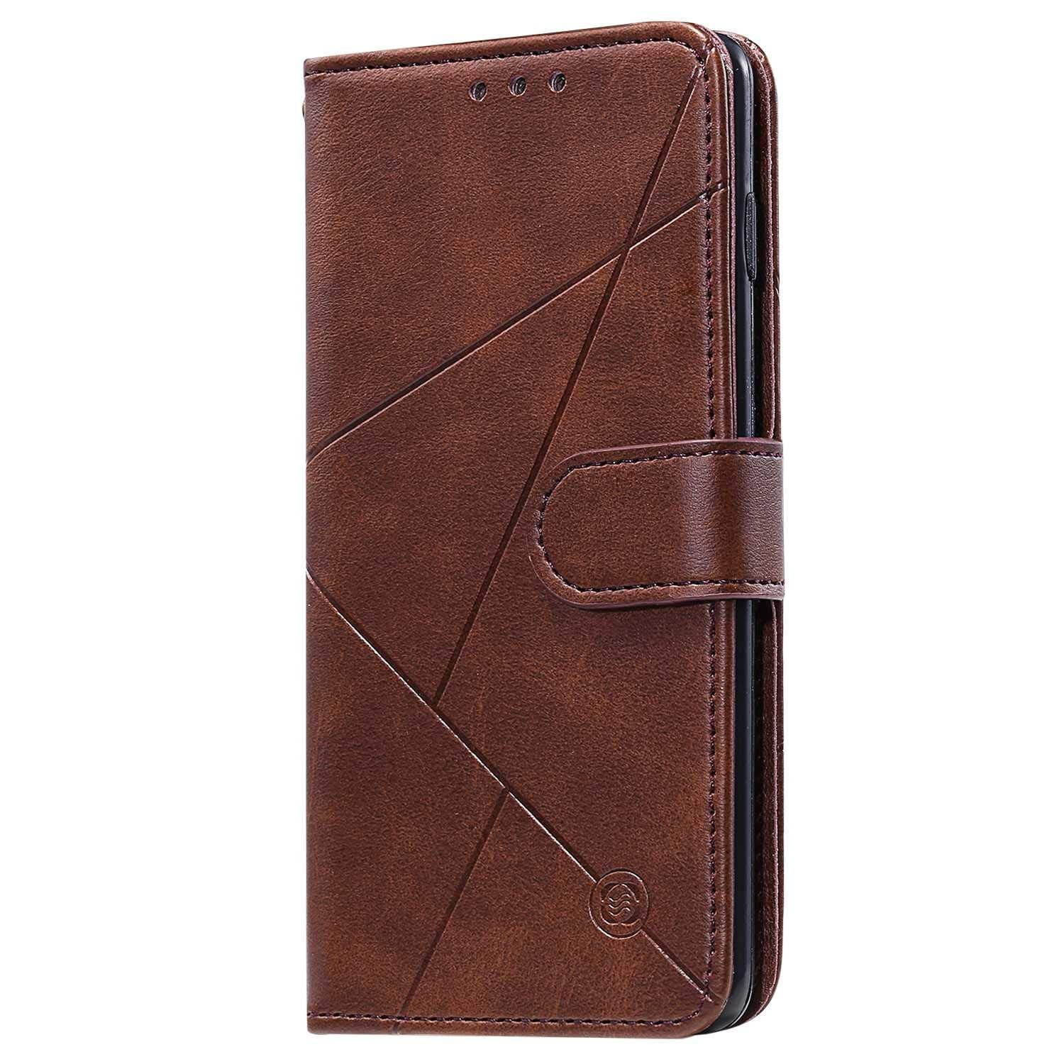 Galaxy A50 Case, The Grafu Shockproof PU Leather Wallet Cover for Samsung Galaxy A50, Multifunctions Book Style Case with Soft TPU Bumper Case, Brown