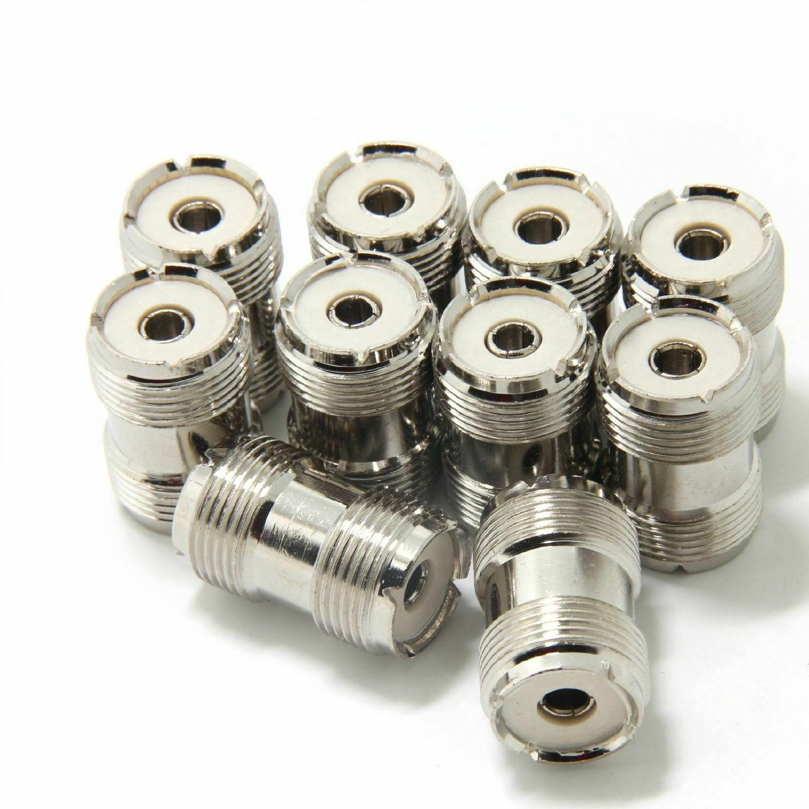 UHF SO-239 Female to Female Coupler RF Adapter Barrel Connector for PL-259 Plugs