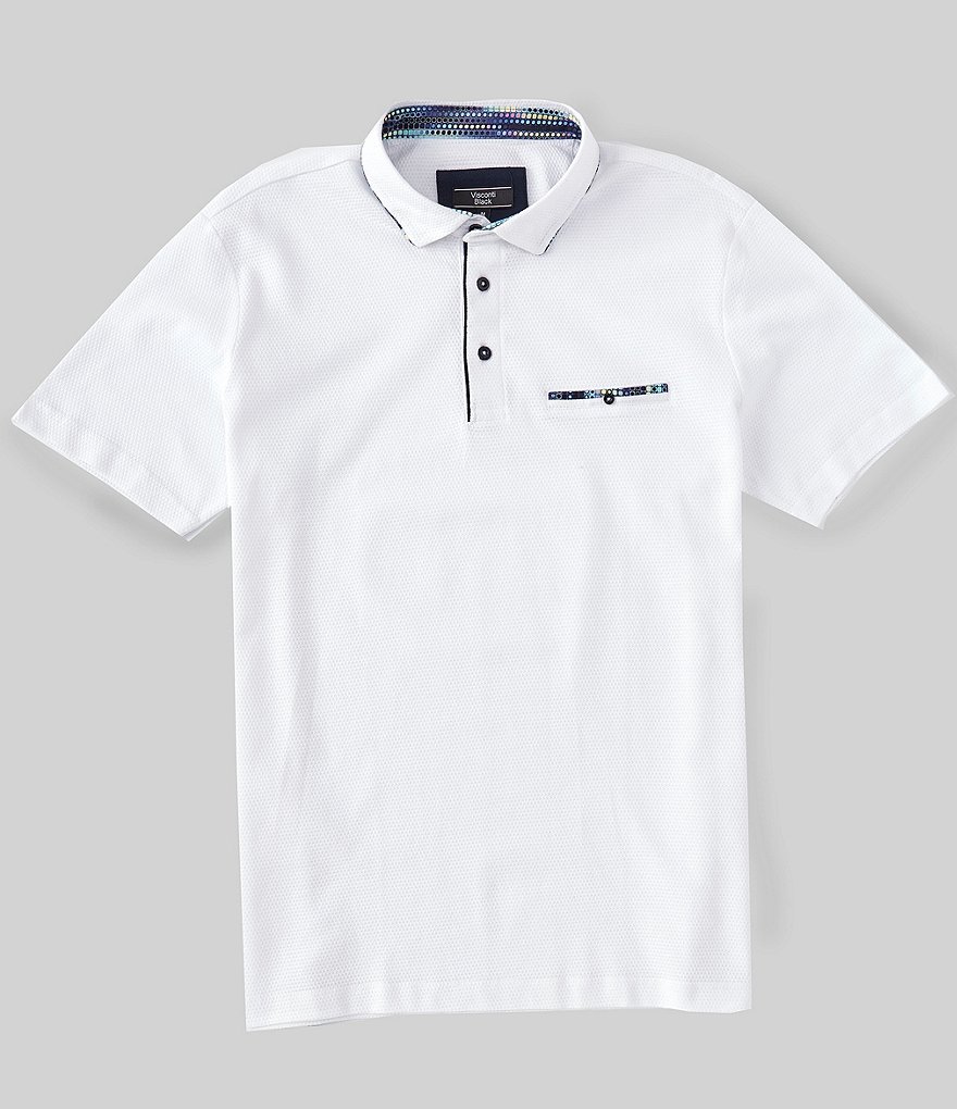 Visconti Solid Short-Sleeve Polo Shirt