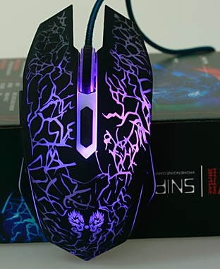 USB Wired Gaming Mouse 2400 DPI 6D With Colorful LED Light Luminous