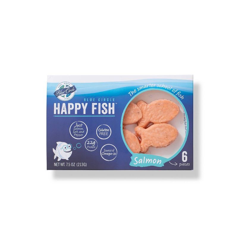 Blue Circle Foods Happy Fish Salmon - Frozen - 7.5oz