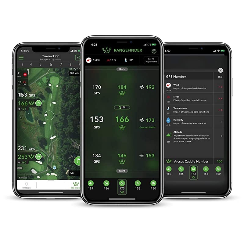 Caddie Smart Sensors Featuring Golf's First-Ever A.I. Powered GPS Rangefinder