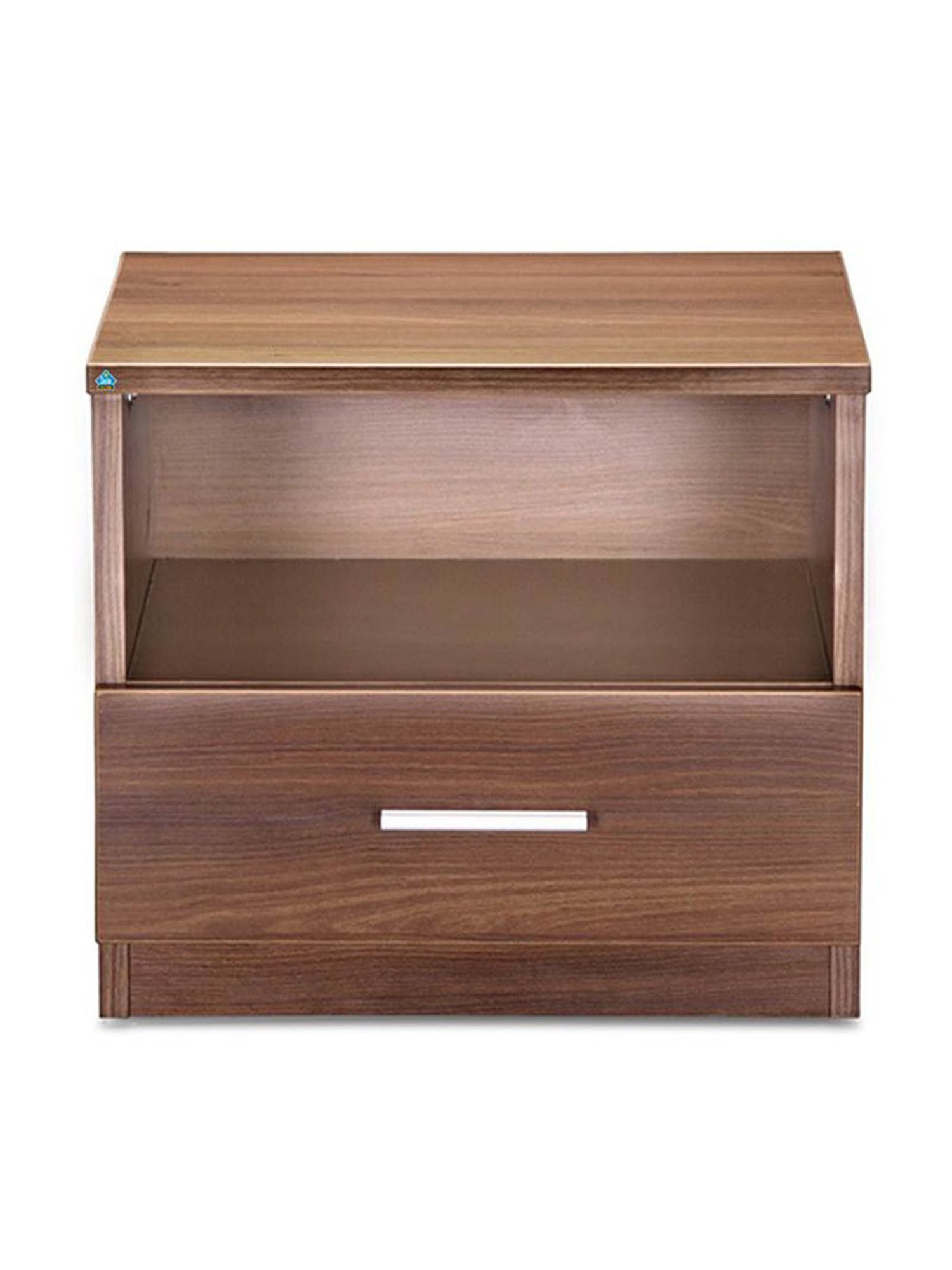 Delite Kom Riley Acacia Dark Engineered Wood Bedside Table