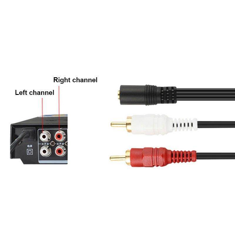 Universal 3.5mm Stereo Audio Female Jack to 2 RCA Male Socket to Headphone 3.5 Y Adapter Cable