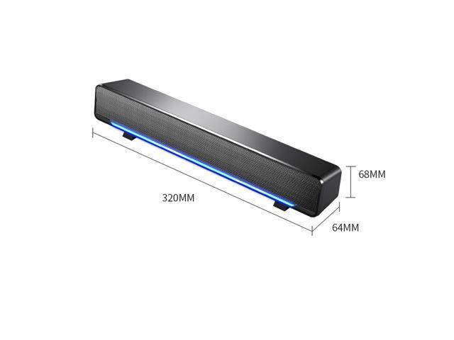 Sound Box Mini Plastic Stereo 3W Computer Speaker Music Subwoofer USB Powered Black