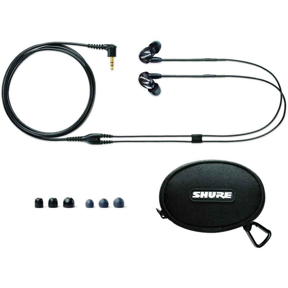 Shure Isolating MicroDriver Earphones In-Ear Stereo Headphones, Black