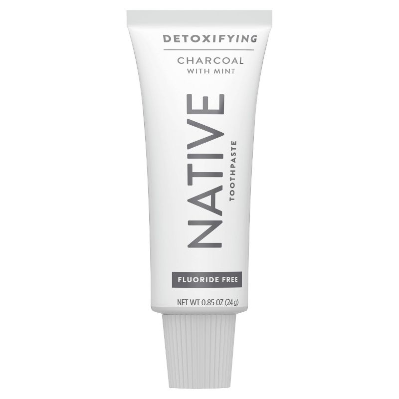 Native Charcoal Fluoride Free Natural Toothpaste - Trial Size - 0.85oz
