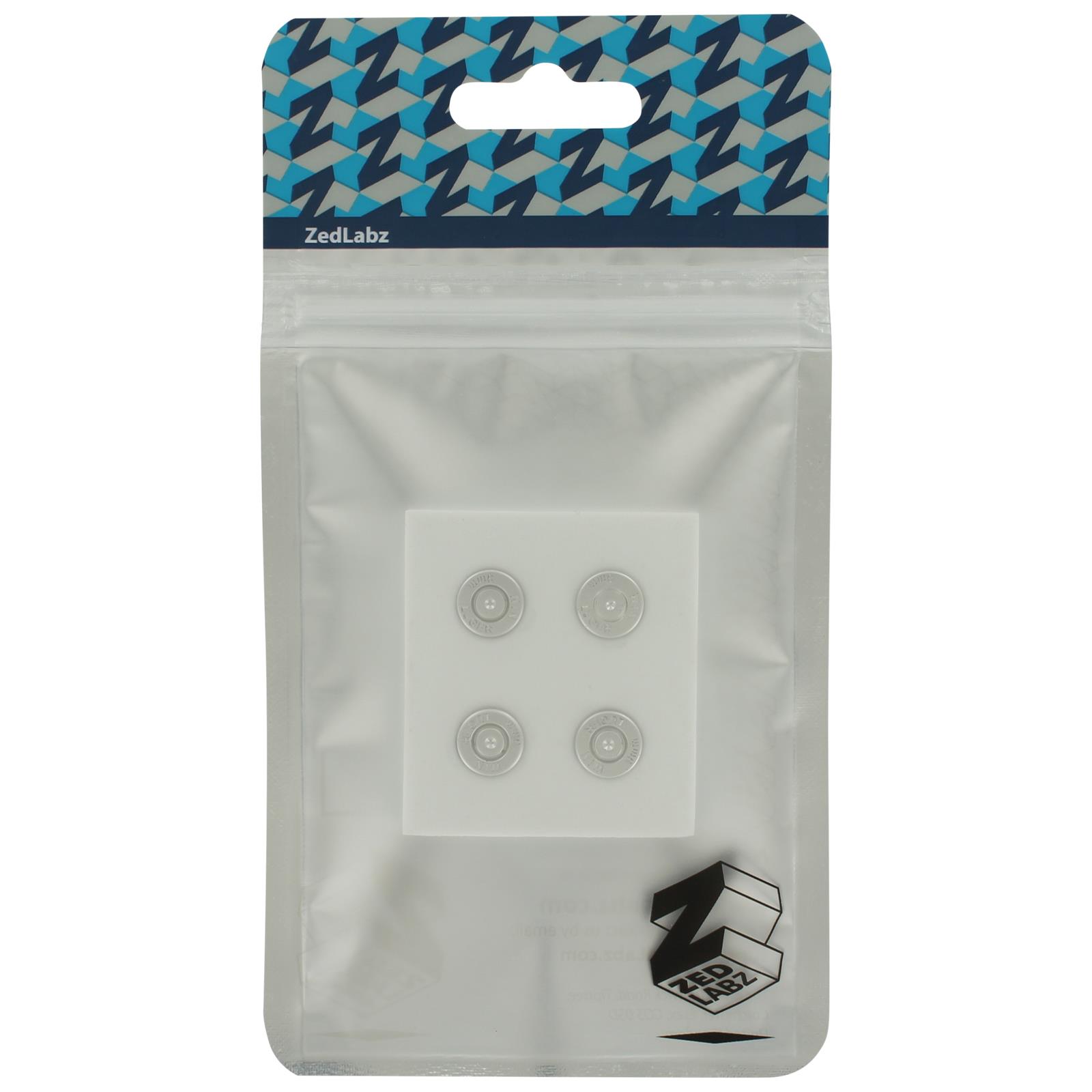 ZedLabz aluminum metal action bullet button set for Sony PS4 controllers - silver