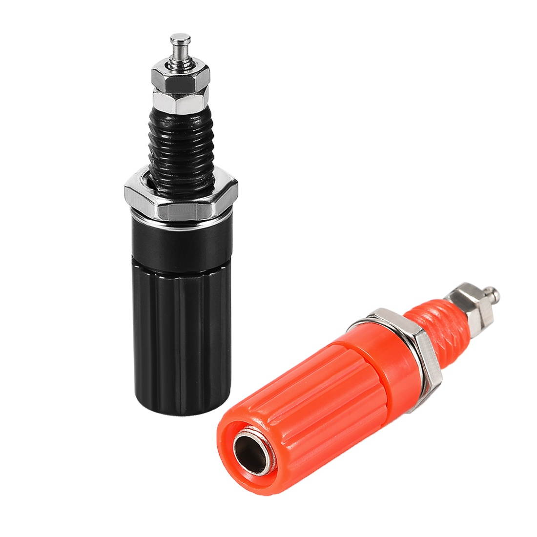 1 Pair Binding Post Terminal, M8 Thread Power Amplifier Speaker Connector, Banana Plug Jack Socket 1.73-inch Length