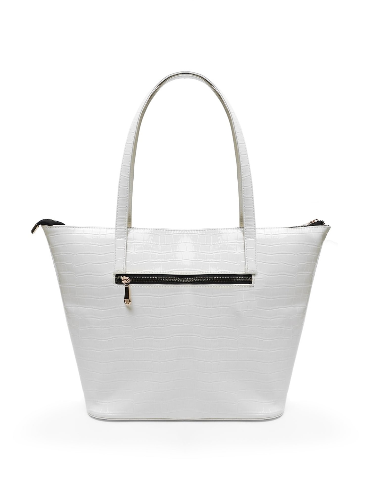 Modern Myth Epic White Textured Large Tote Bag