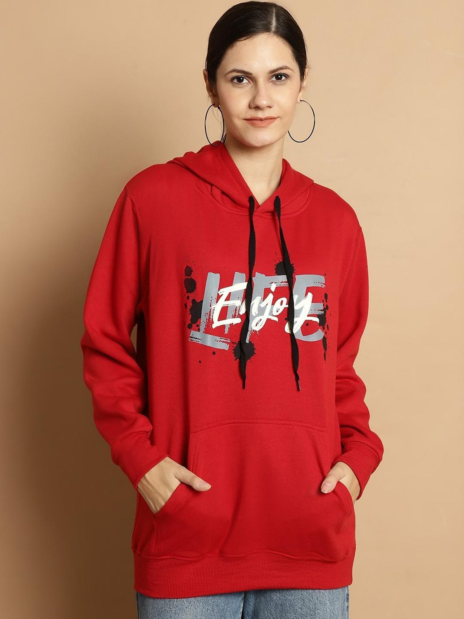 Vimal Jonney Maroon & Black Printed Sweatshirt - Pack Of 2