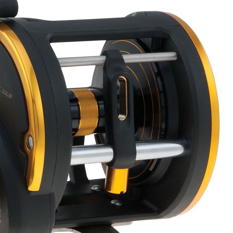 Penn SQL30LW Squall Levelwind Lightweight Saltwater Fish Trolling Fishing Reel, Black & Gold