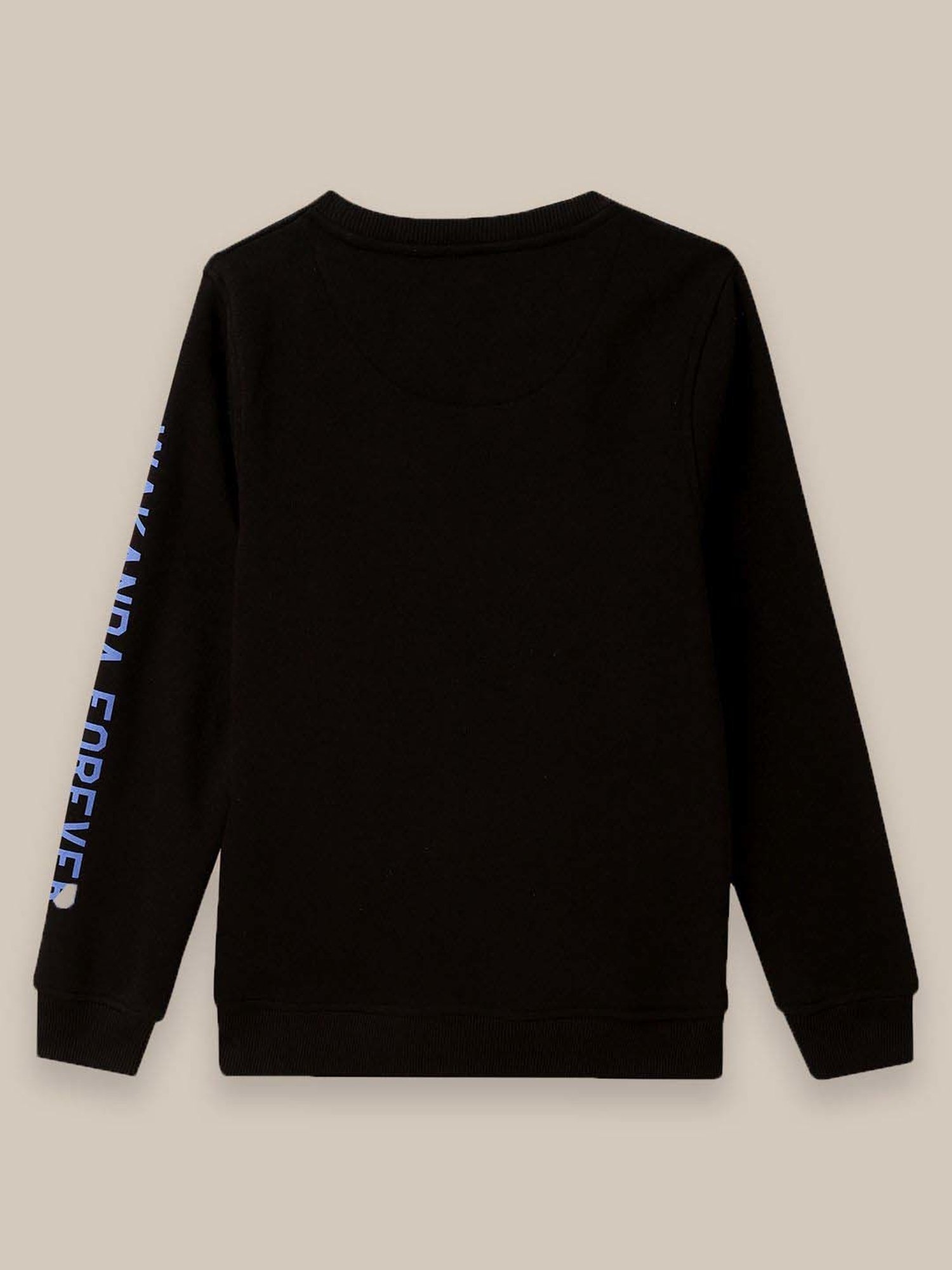 Kidsville Black Cotton Printed Full Sleeves Sweatshirt