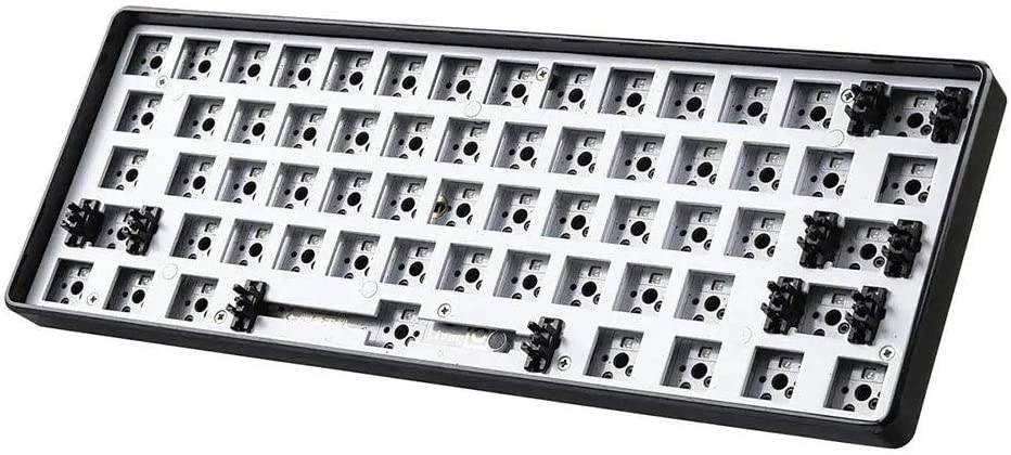 EPOMAKER GK61X RGB Hotswap Custom DIY Kit for 60% Keyboard, PCB Mounting Plate Case (GK61X Black)