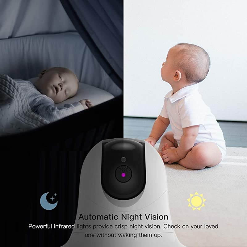 Video Baby Monitor with Remote Camera PanTiltZoom 35quot Color LCD Screen Temperature Display Lullaby Two Way Audio with Wall Mount Kit