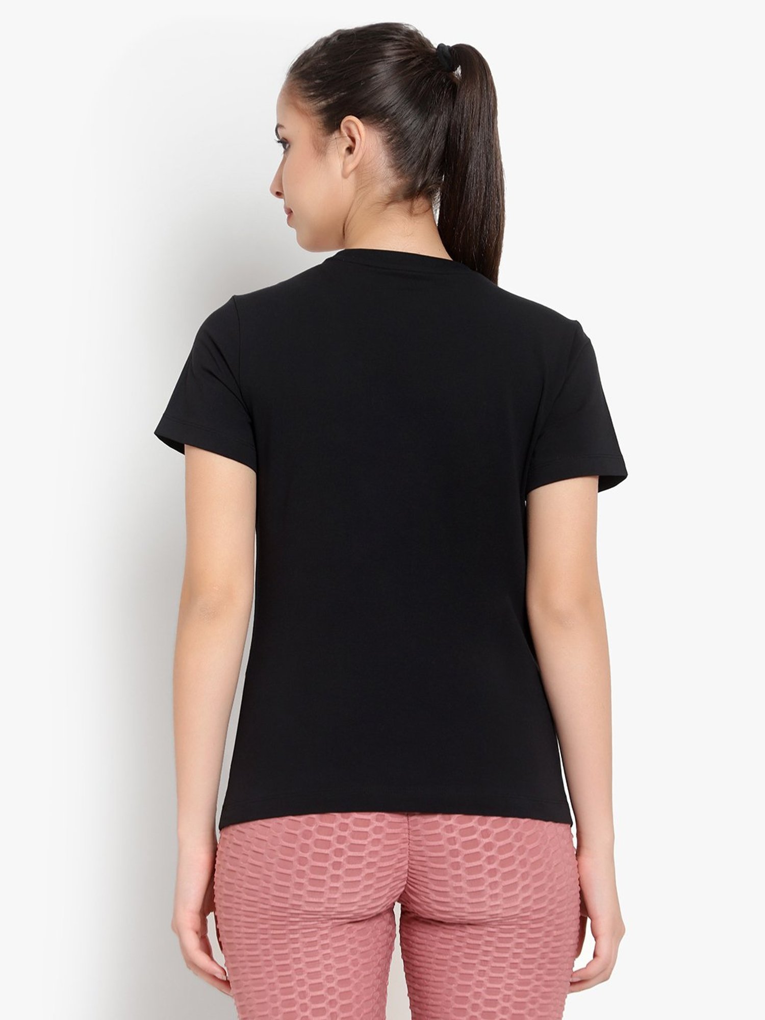 Anta Black Cotton Printed Sports T-Shirt