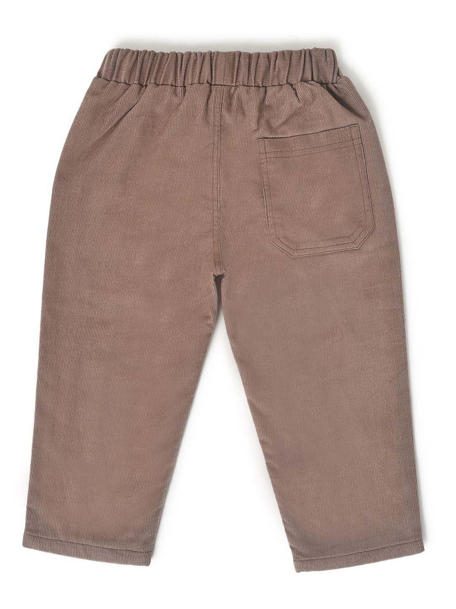 MiArcus Boys Brown Cotton Regular Fit Trousers