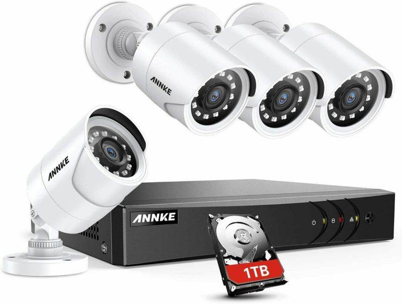 ANNKE 8 Channel Security Camera System 5-in-1 1080P lite H.264+ Wired DVR with 1