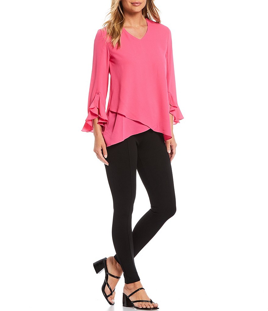 Calessa Deluxe Front Seam High Waist Knit Denim Legging