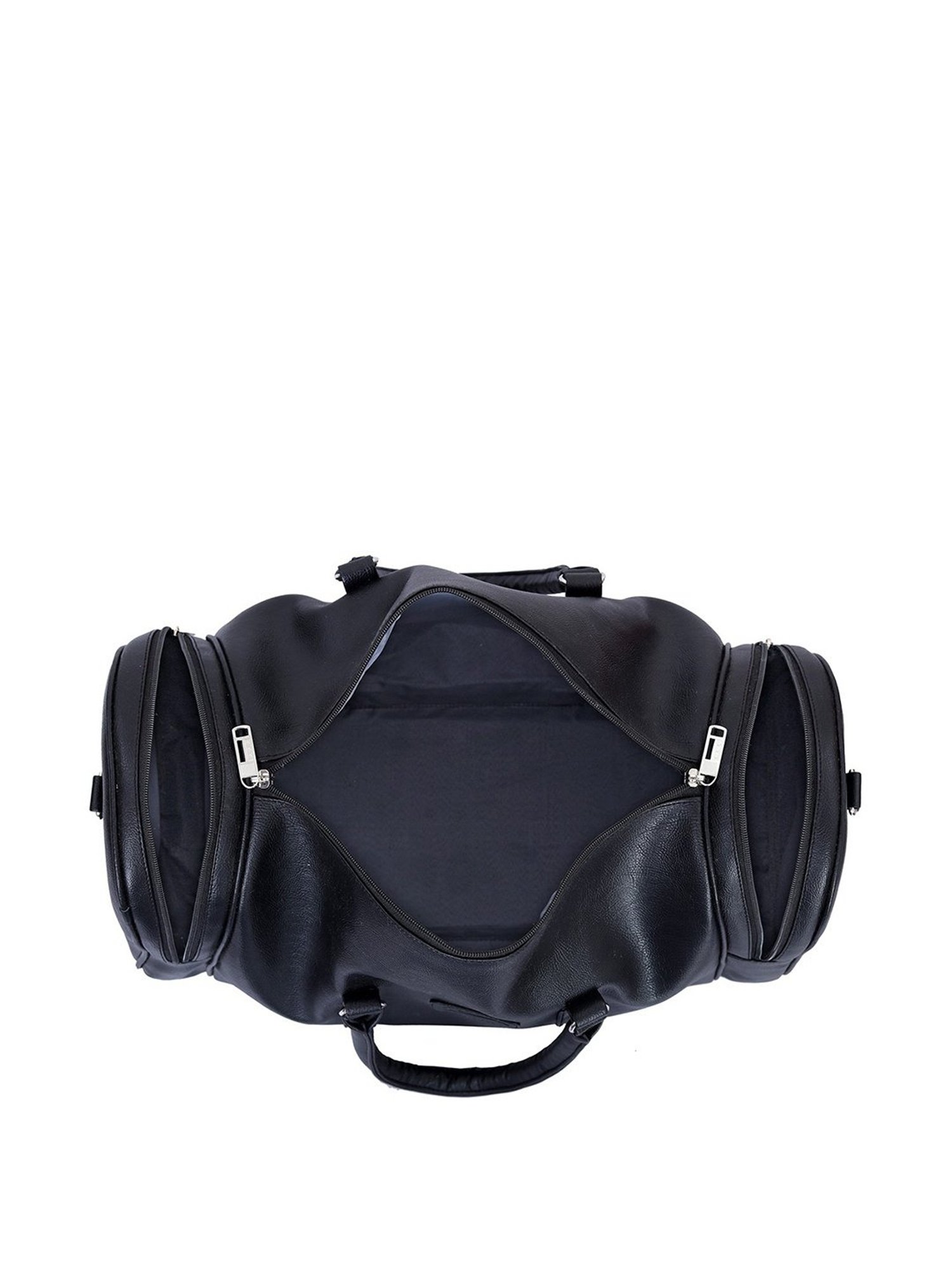 Leather World Black Medium Duffle Bag