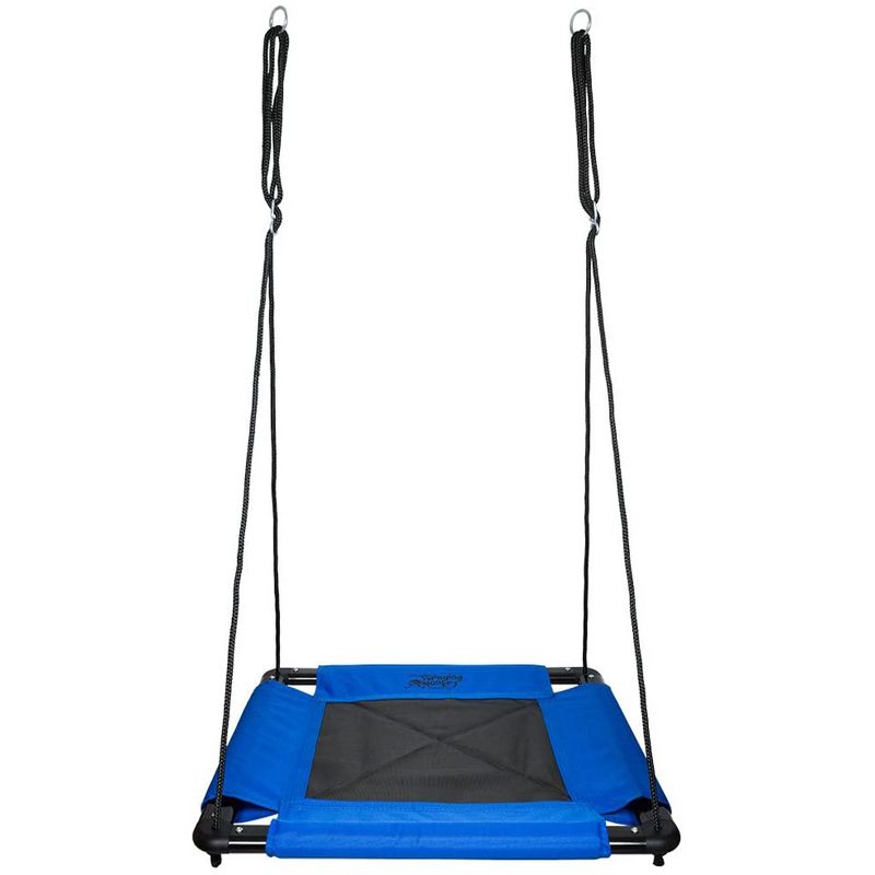 Swinging Monkey Giant 32 Inch 400 Pound Weight Capacity Comfortable Square Web Fabric Outdoor Family Play Swing, Blue