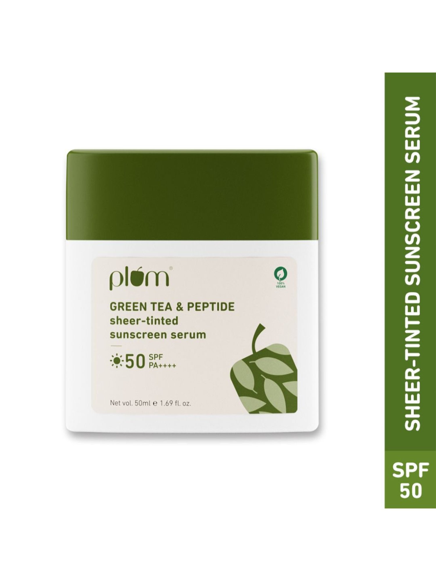 Plum Green Tea & Peptide Sheer-Tinted Sunscreen Serum - 50 ml