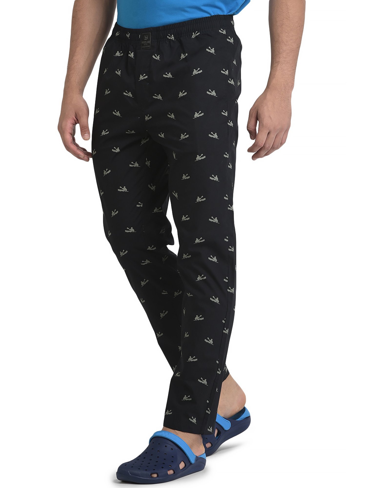 Woodland Black Printed Pyjamas