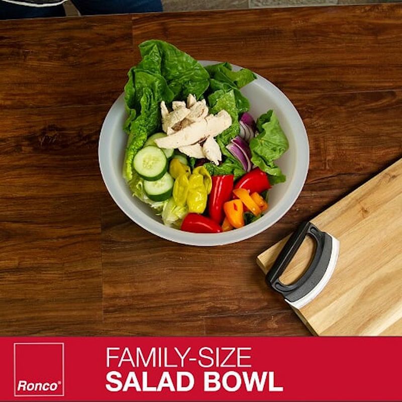 Ronco Salad-O-Matic, Family-Size Bowl and Salad Rocker, Curved Salad Chopper