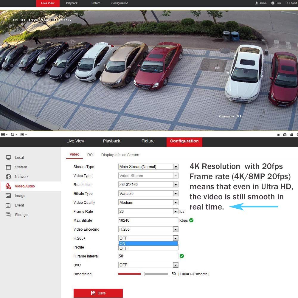 Hikvision New Original English version Dome IP POE DS-2CD2185FWD-IS 8MP Outdoor H.265 Updatable CCTV Camera With Audio and Alarm Interface security Camera, (8MP, 2.8 Fixed Lens, 2Pcs)