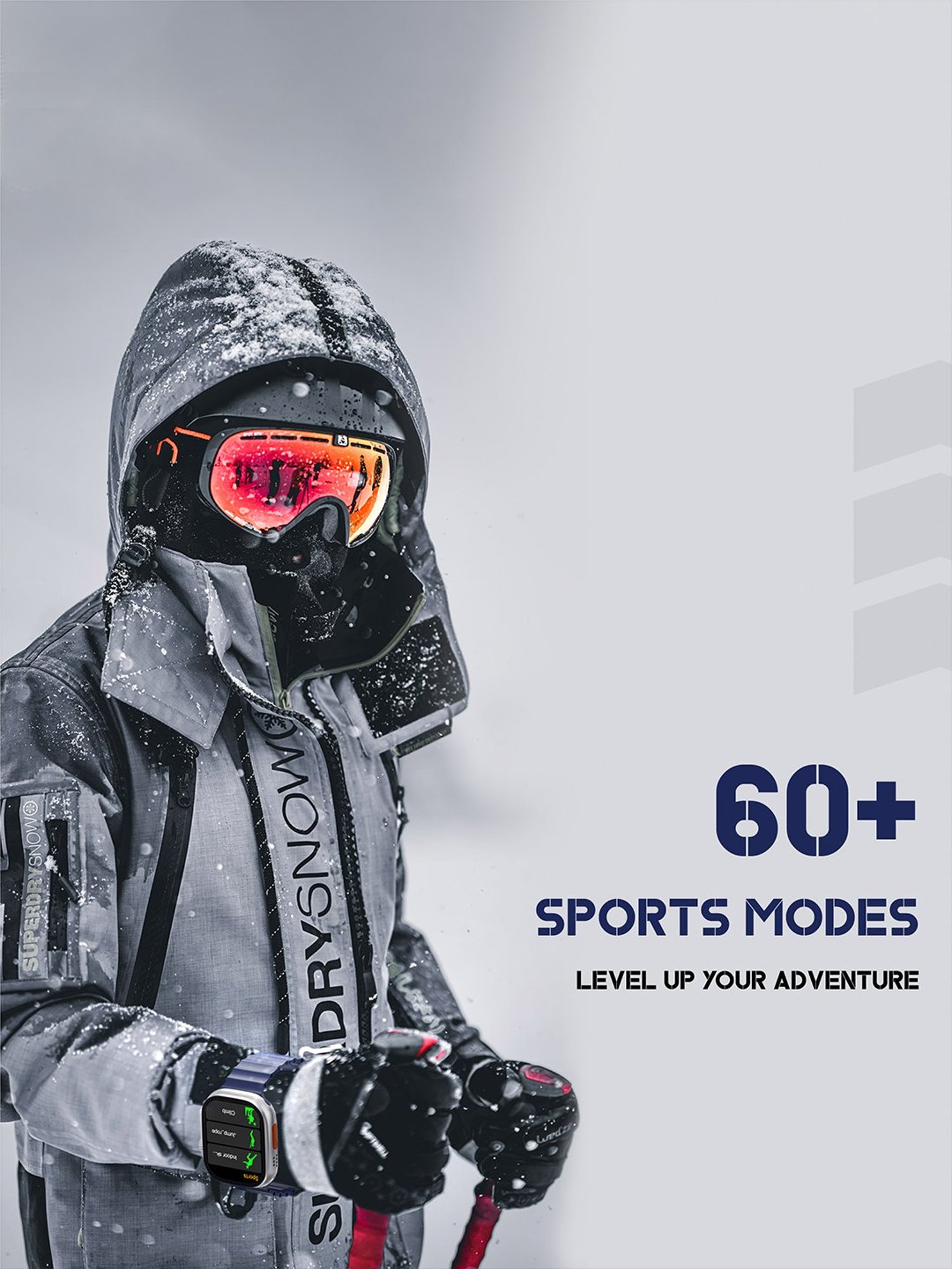 Hammer Active 2.0, 1.95 inch Display Bluetooth Calling Smartwatch, 600 NITS Brightness (Blue)