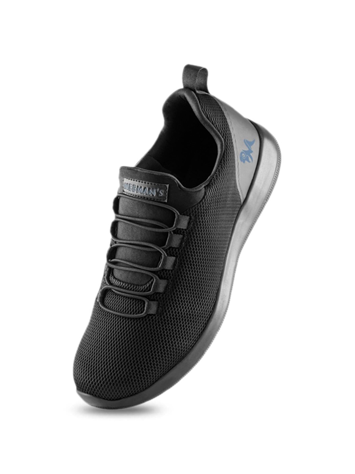 Neemans Men's Light Walkers Black Running Shoes