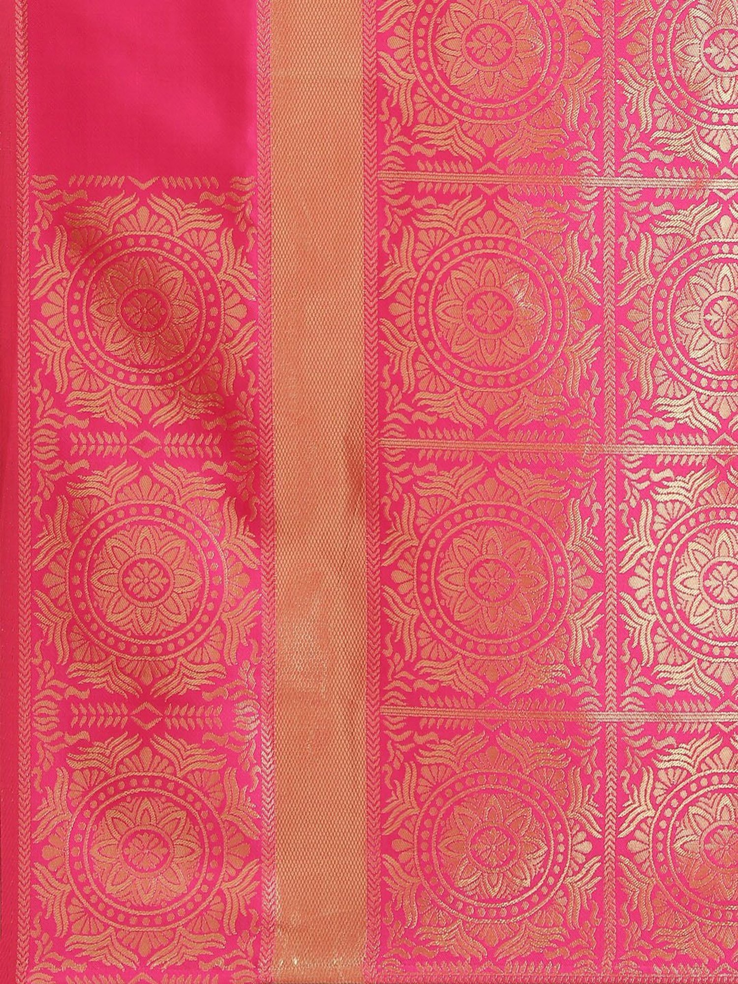 KSUT Pink Silk Woven Saree With Unstitched Blouse