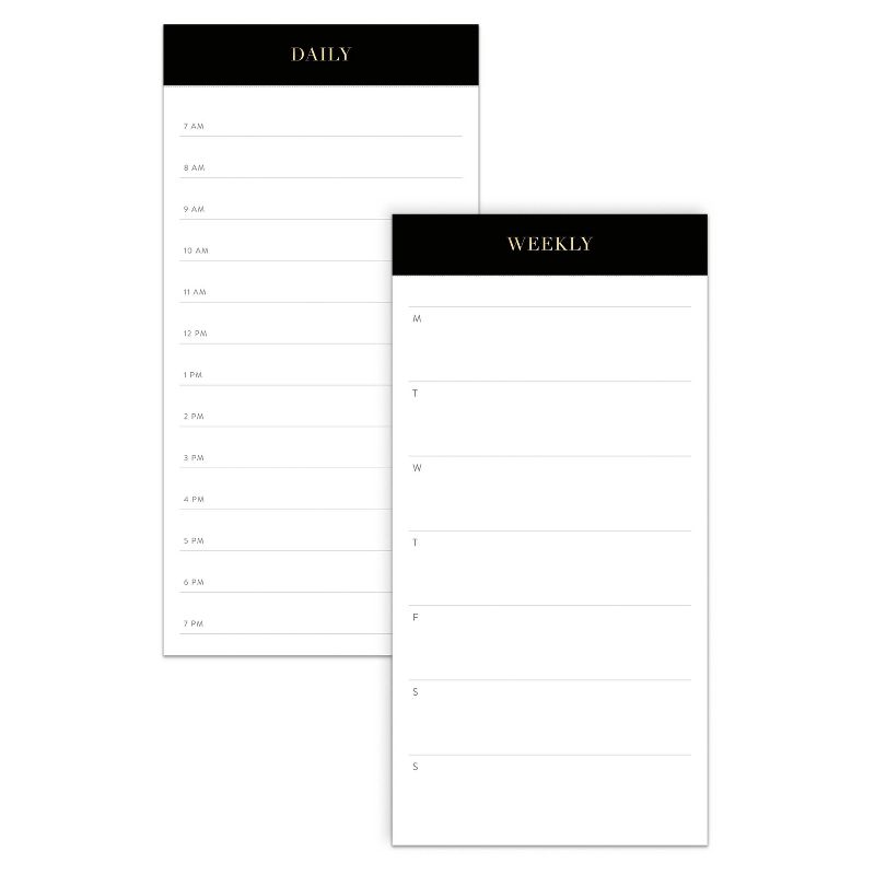 Sugar Paper Essentials™ 2pk Undated Weekly and Dated Daily Planning Notepad Set No Rule 52 Page 7" x 4"
