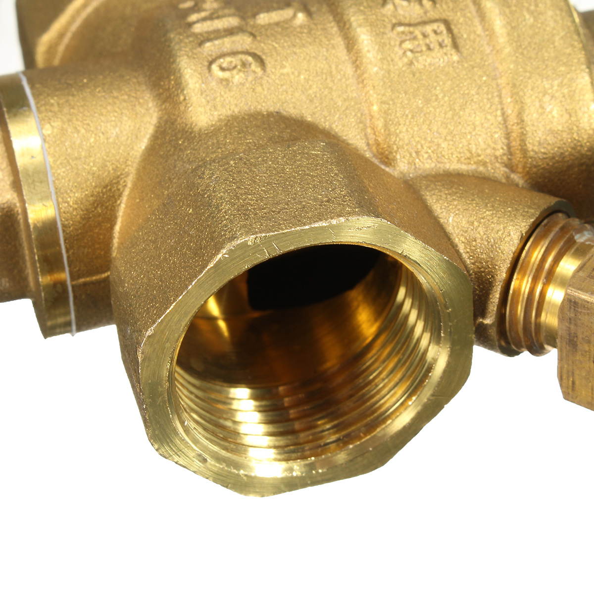 DN20 NPT 3/4 Adjustable Brass Water Pressure Regulator Reducer with Gauge Meter"