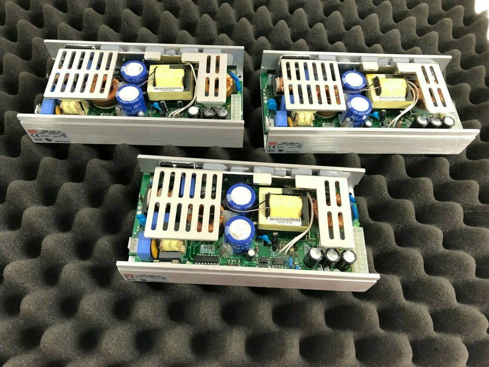 LOT OF 3 Mean Well USP-225-15 AC/DC Power Supply Single-OUT 15V 15AMP
