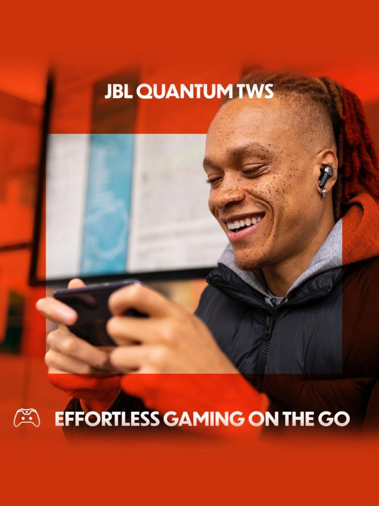 JBL Quantum TWS in Ear Gaming Bluetooth Earbuds with 24hrs Playtime, IPX4 (Black, True Wireless)