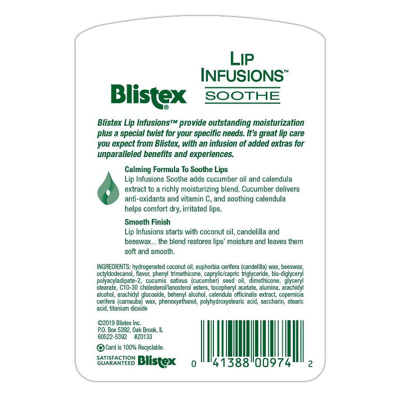 Blistex Lip Infusions Soothe Lip Balm - 0.13oz