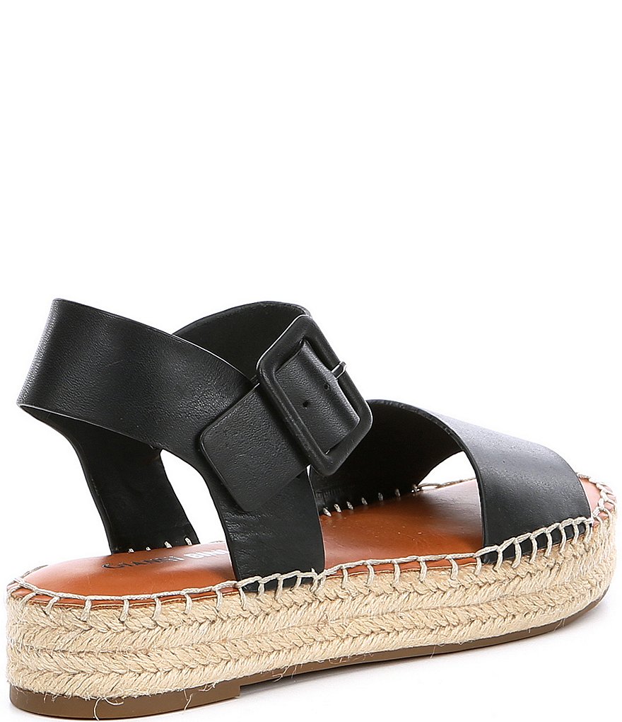 Gianni Bini Kaygan Leather Espadrille Flatform Sandals