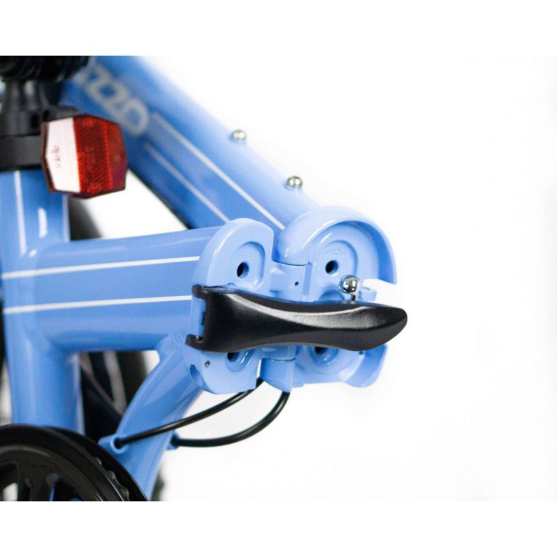 ZiZZO Via 7-Speed Aluminum 20" Folding Bike - Sky Blue