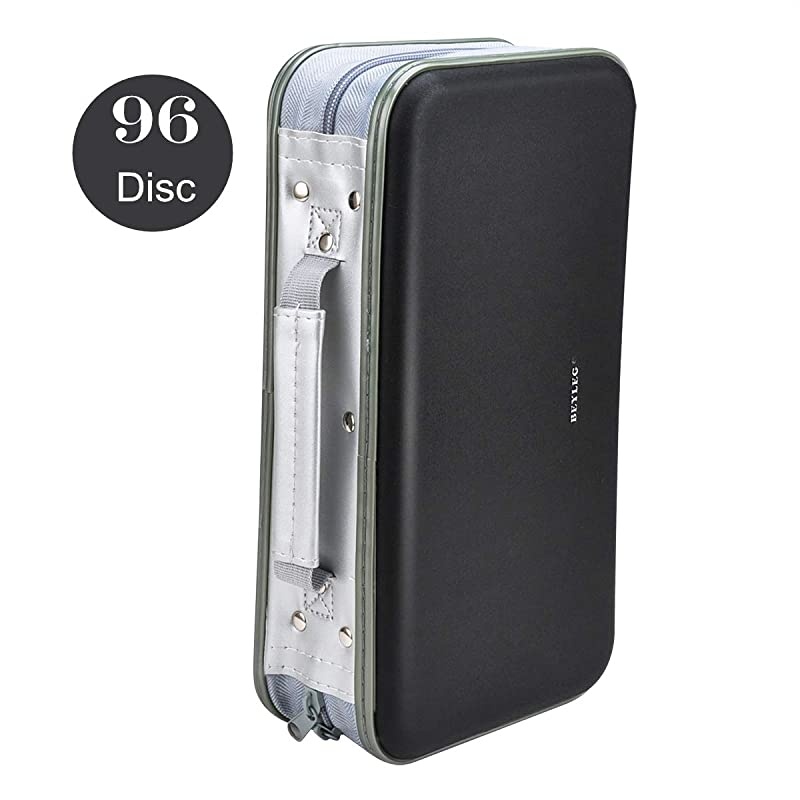 CD DVD Wallet  96 Capacity Heavy Duty Sturdy DVD Storage Hard Shell CD Disk Holder DVD Case VCD Wallets Bluray Media Case Storage Holder Organizer Wallet96 Capacity SkyBlue