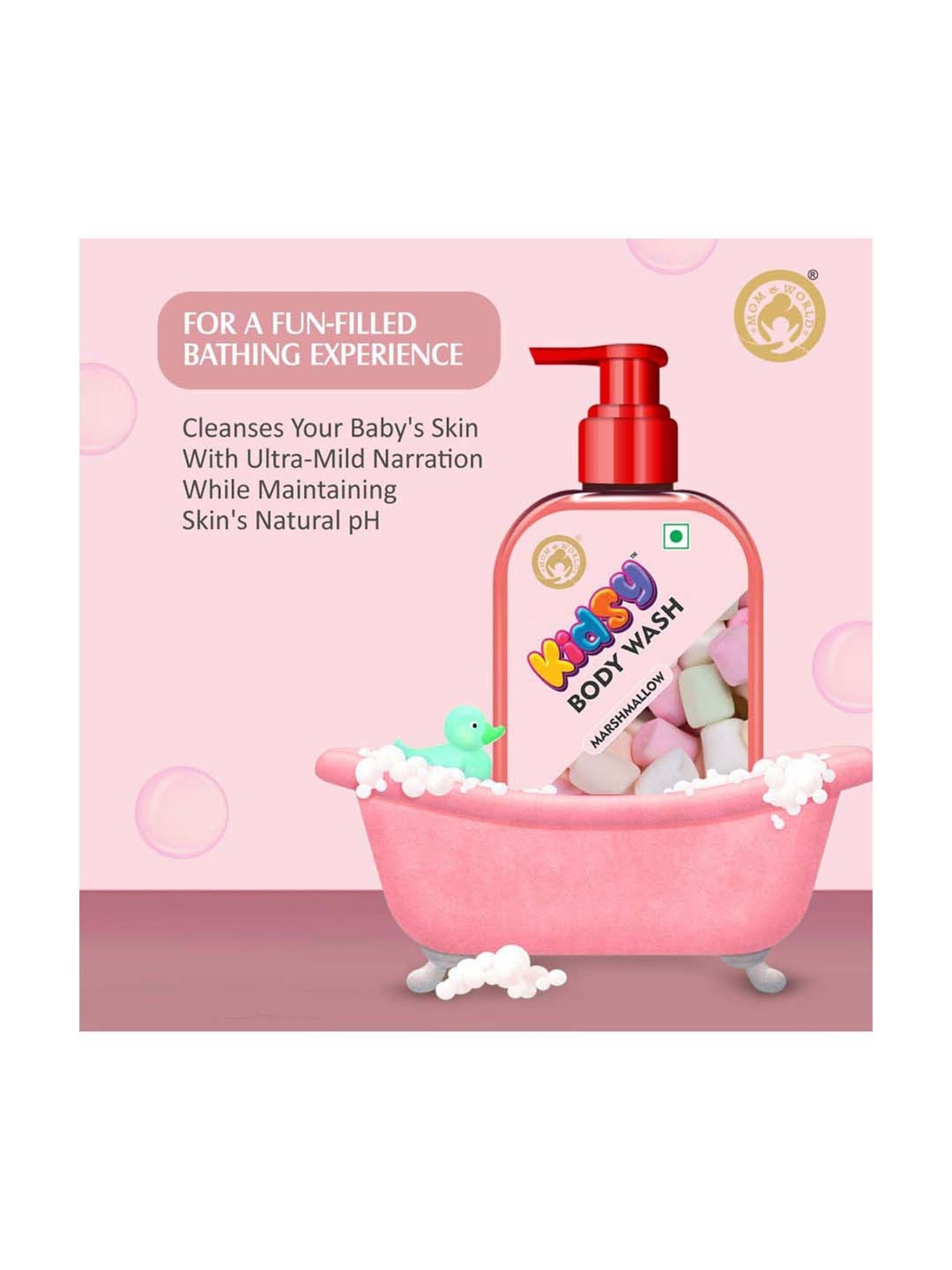 Mom & World Kidsy Marshmallow Body Wash - 240 ml