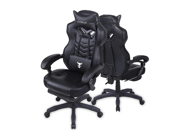 Gaming Chair, Racing Style Computer Desk Chair Padded Armrests Ergonomic Lumbar Support Adjustable Height