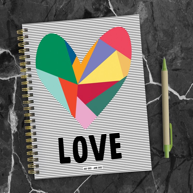 2021-22 Academic Planner 8"x6" Loving Stripes Daily/Weekly/Monthly - The Time Factory