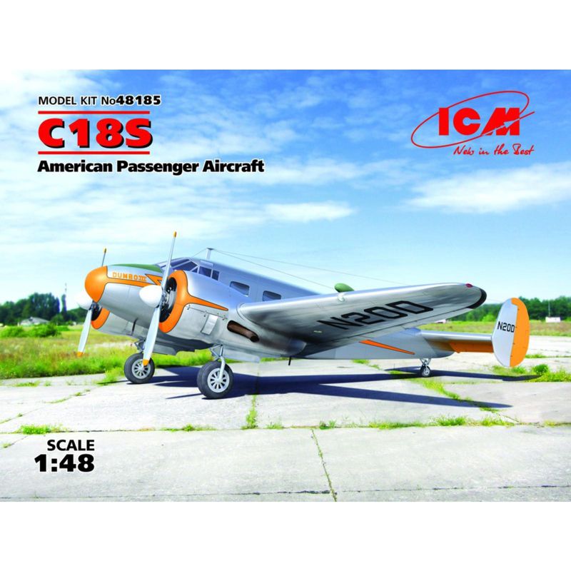 ICM Models 48185 Beechcraft C18S American Passenger Aircraft 1/48 Scale Model Kit