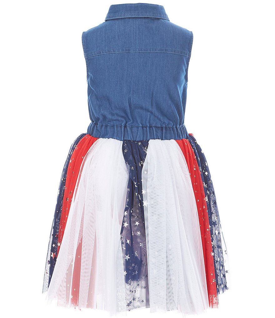 Bonnie Jean Little Girls 4-6X Americana Striped-Tutu-Skirt Dress