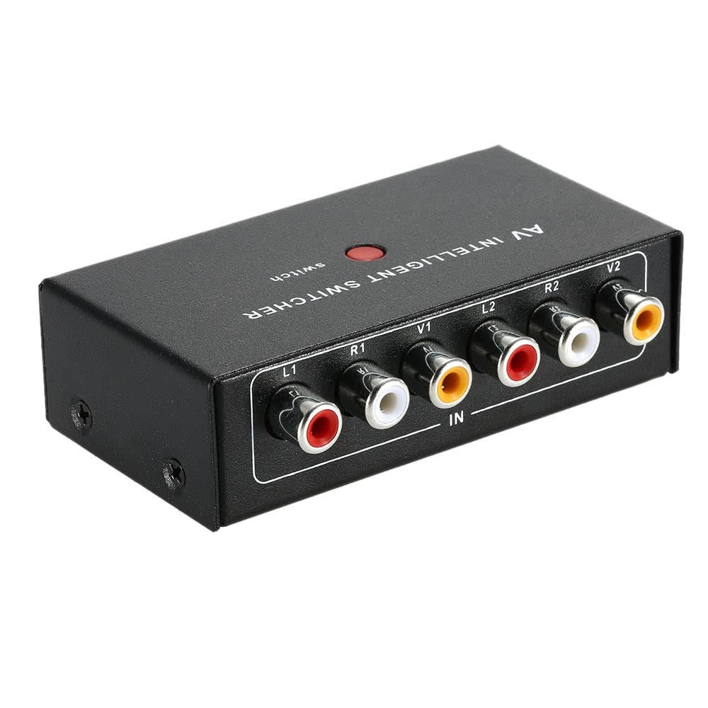 iKKEGOL&reg; Audio Video RCA 3 Port  Way Selector Switcher with AV Cable