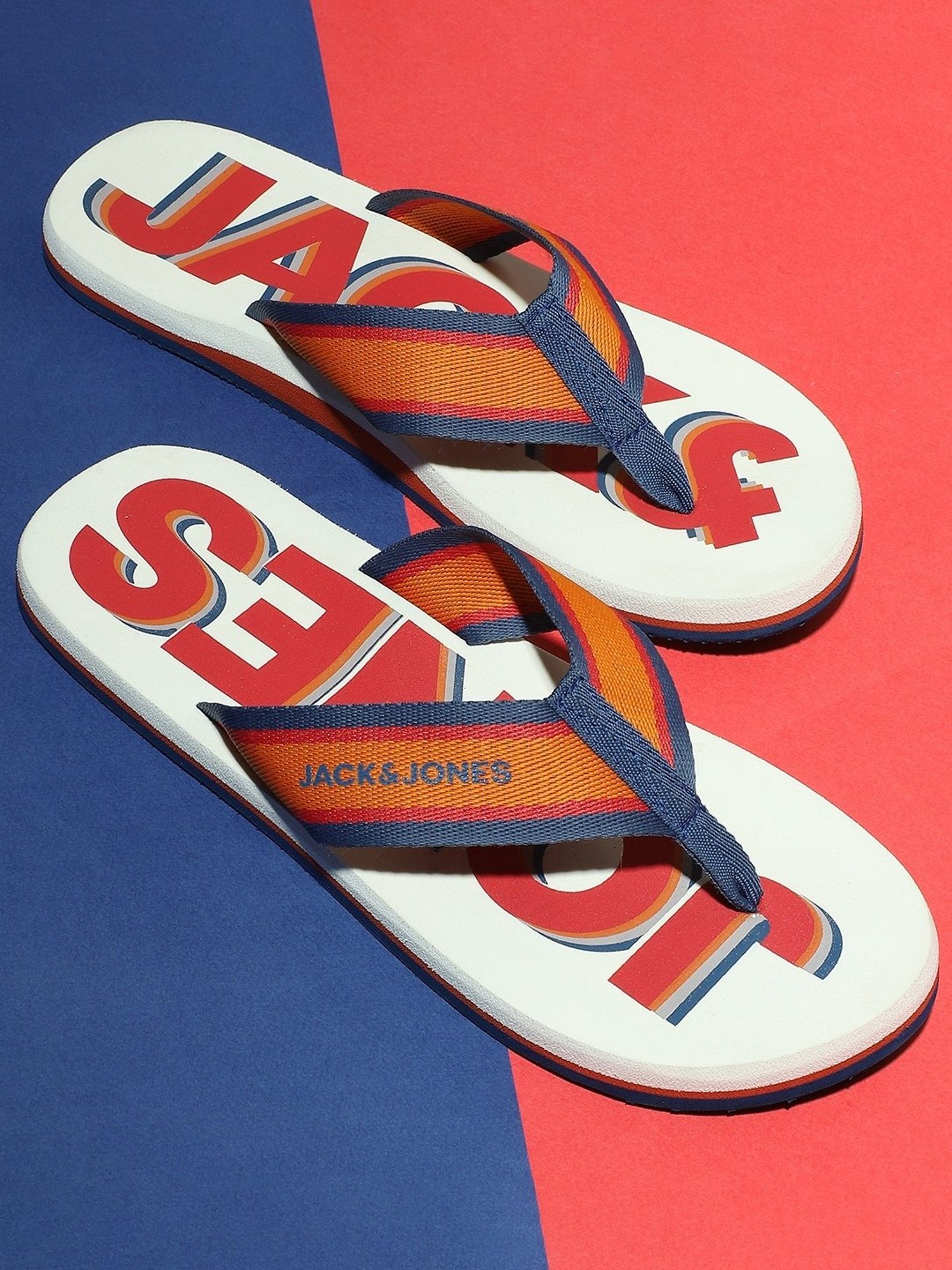 Jack & Jones Men's JFWAVON Orange Flip Flops